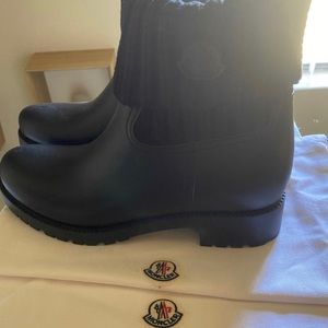 Moncler sweater top rubber bottom rain boots